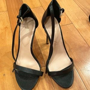 Aldo Black Ankle Strap Heels